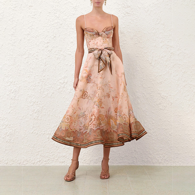 zimmermann alchemy structured paisley print linen silk midi dress